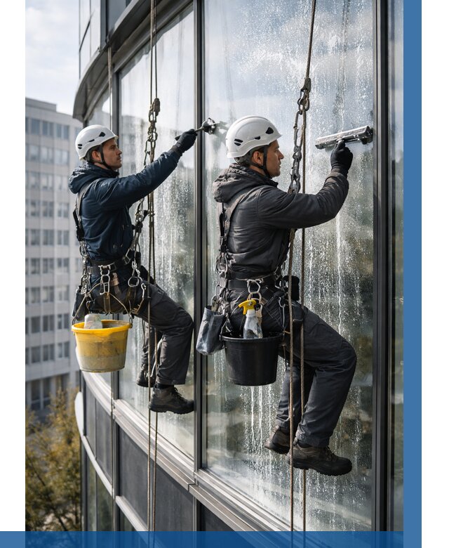 Мойка панорамных окон в Дзержинском от 358 р. заказать у ВЫСОТНИК-Дзж