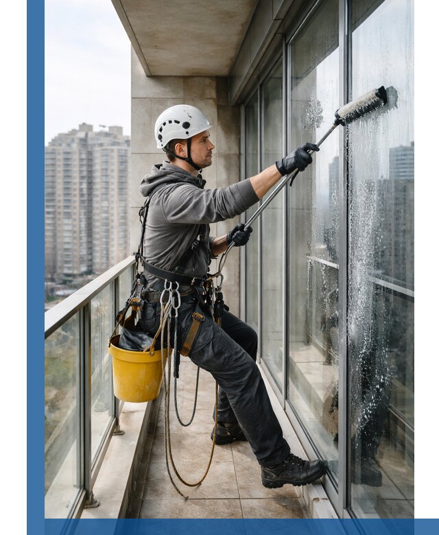 Профессиональная мойка балконного остекления в Дзержинском