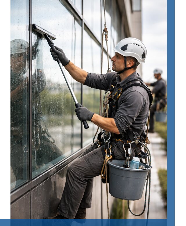 Мойка стеклянных фасадов в Дзержинском от 205 р. | ВЫСОТНИК-Дзж