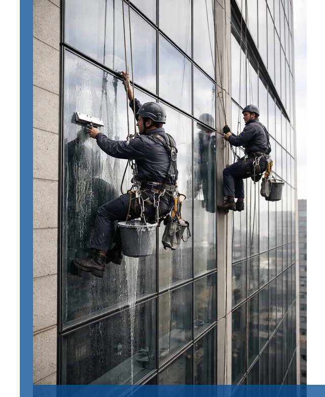 Профессиональная мойка стеклянных фасадов зданий в Дзержинском