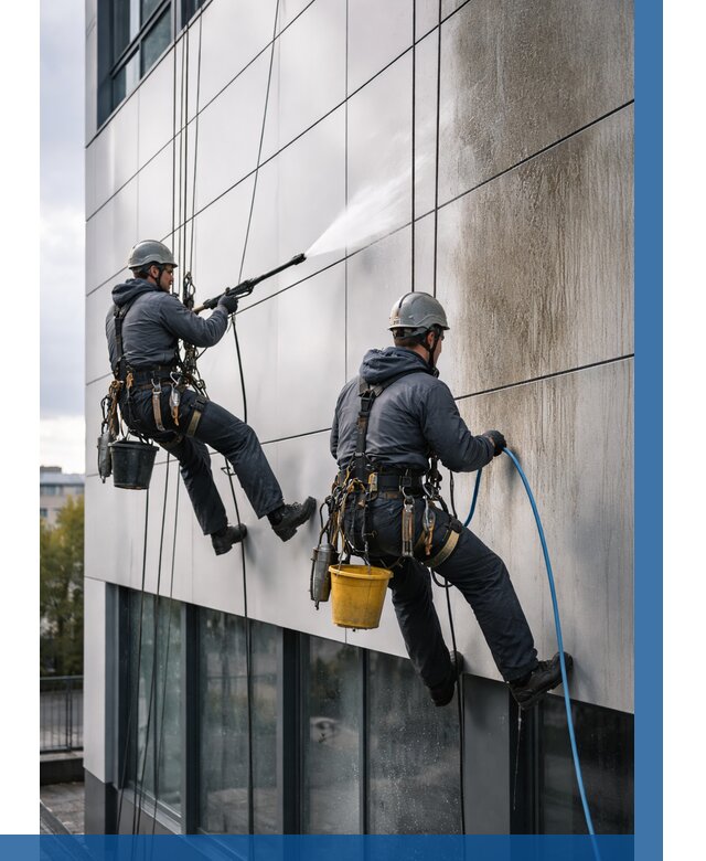 Мойка фасада из композита в Дзержинском по цене от 307 р. | ВЫСОТНИК-Дзж