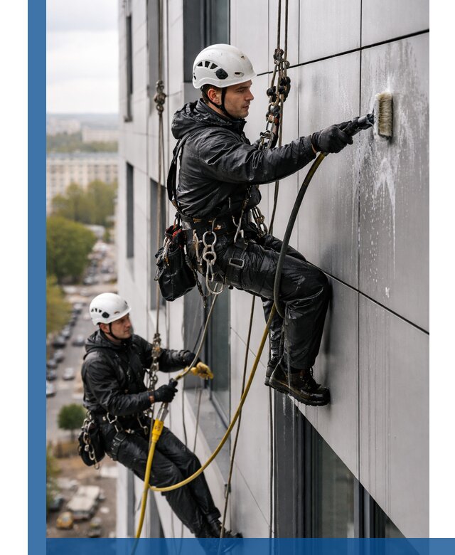 Профессиональная мойка фасада из композита в Дзержинском