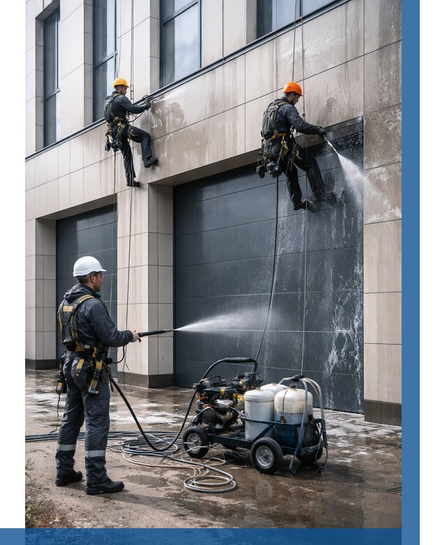 Послестроительная мойка фасада в Дзержинском от 307 р. | ВЫСОТНИК-Дзж