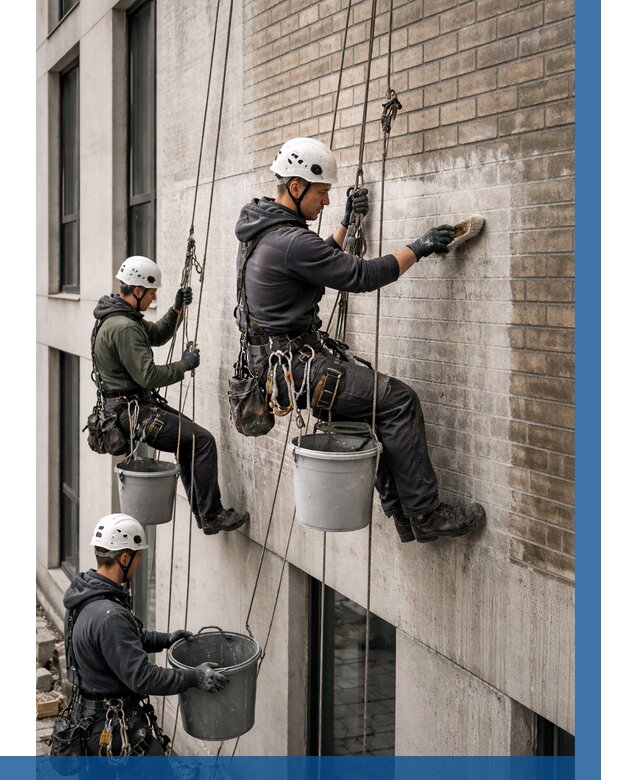 Удаление высолов с фасада в Дзержинском от 256 р. | ВЫСОТНИК-Дзж