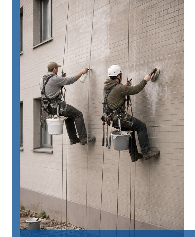 Удаление высолов с фасада зданий в Дзержинском без повреждений и следов