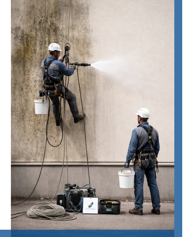 Очистка фасада от плесени в Дзержинском от 307 р. | ВЫСОТНИК-Дзж