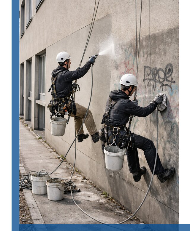 Антиграффити покрытие фасада с защитой от надписей в Дзержинском