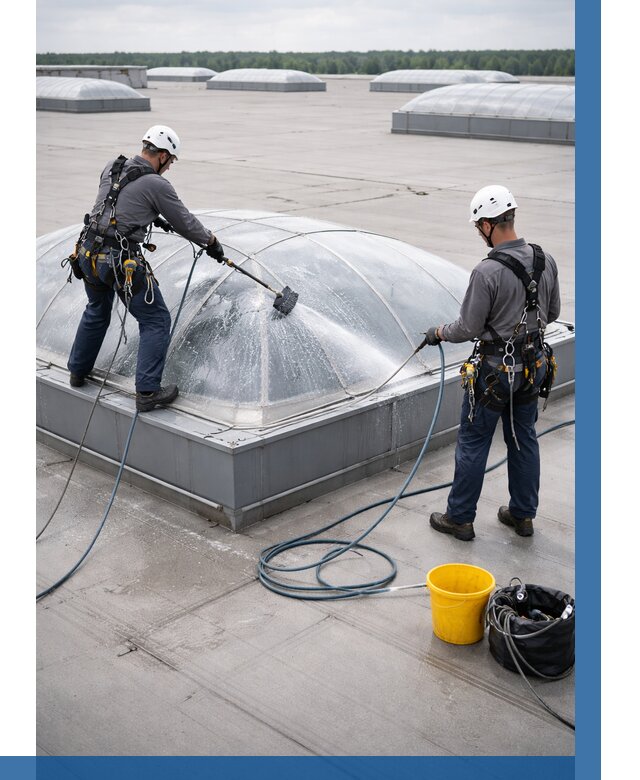 Мойка зенитных фонарей в Дзержинском, заказать от 4605 р. | ВЫСОТНИК-Дзж