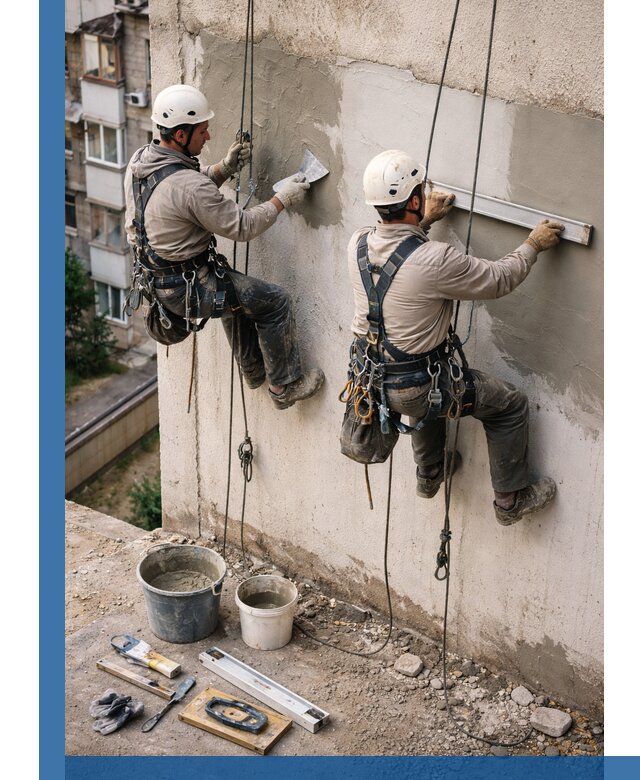 Комплексный ремонт штукатурного фасада с гарантией в Дзержинском