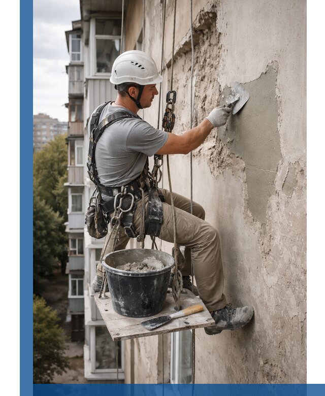 Восстановление фасадной штукатурки в Дзержинском с гарантией качества
