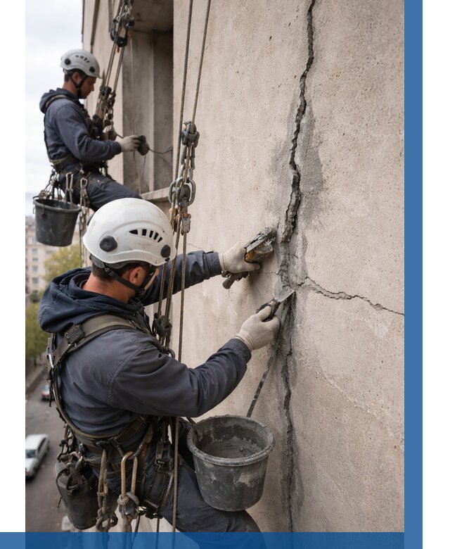 Заделка трещин на фасаде в Дзержинском от 921 р. | ВЫСОТНИК-Дзж