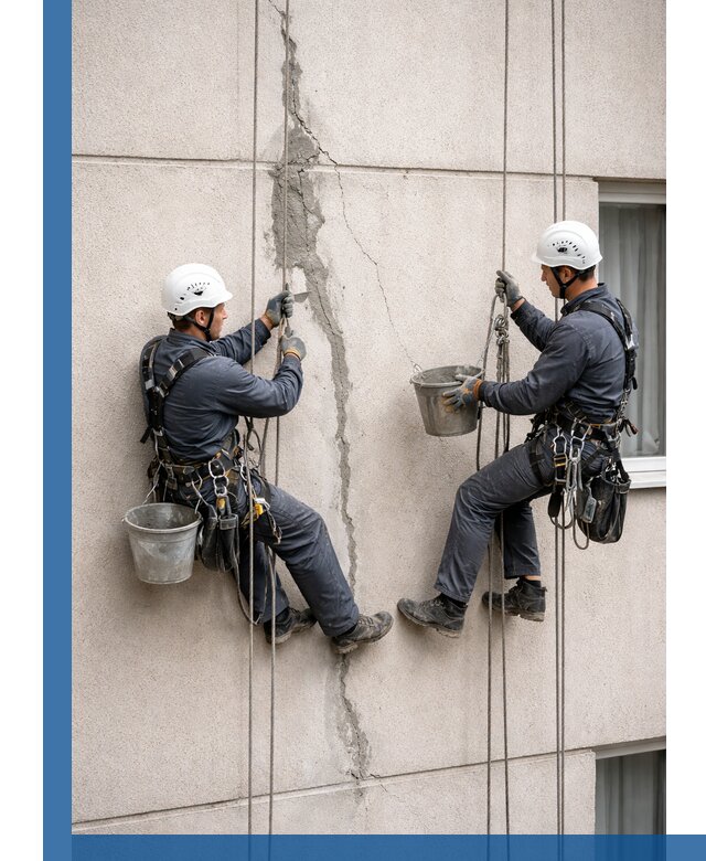 Заделка трещин на фасаде в Дзержинском с гарантийным ремонтом