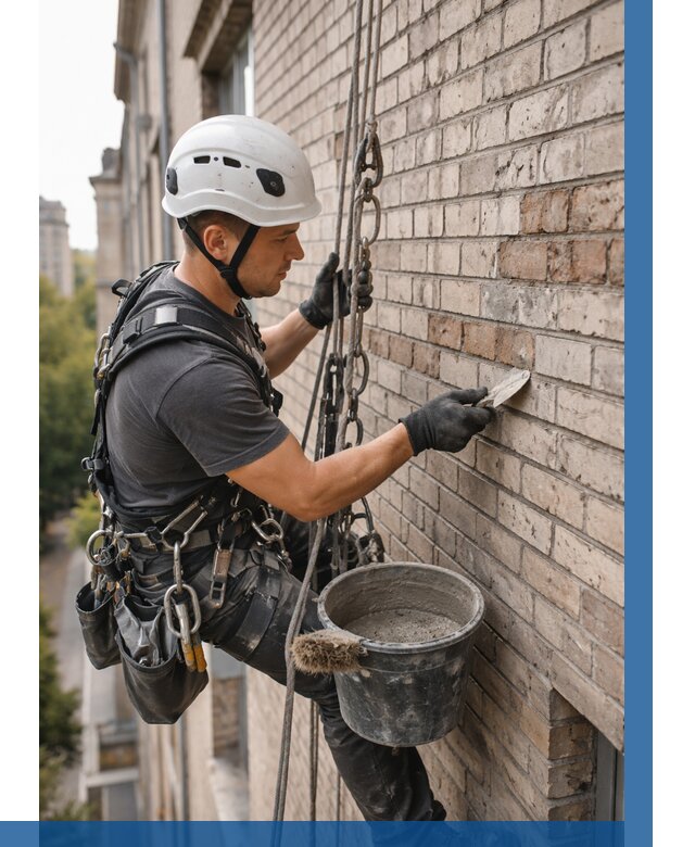 Ремонт кирпичной кладки фасада в Дзержинском от 1842 р. | ВЫСОТНИК-Дзж