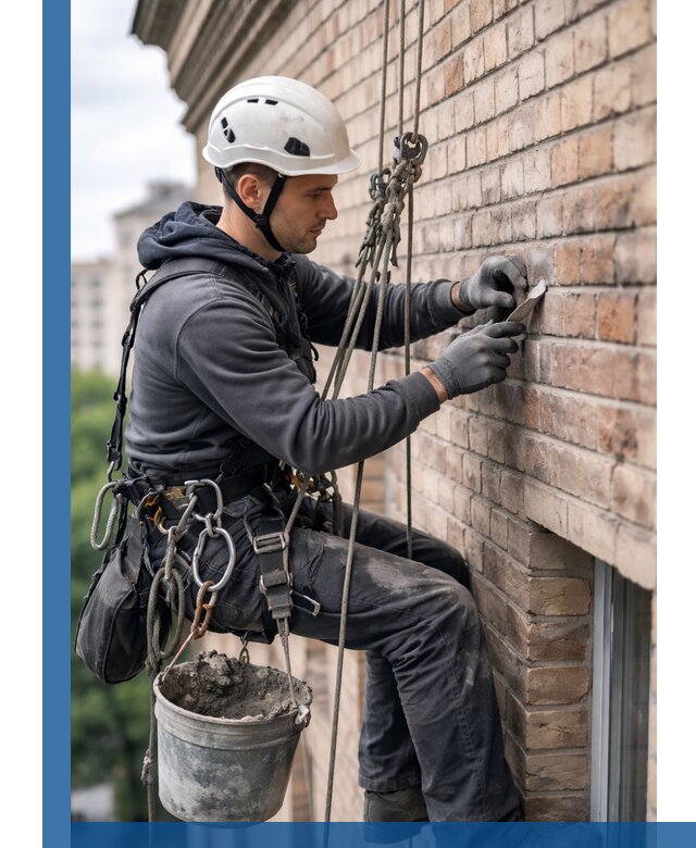 Качественный ремонт кирпичной кладки фасада в Дзержинском с гарантией