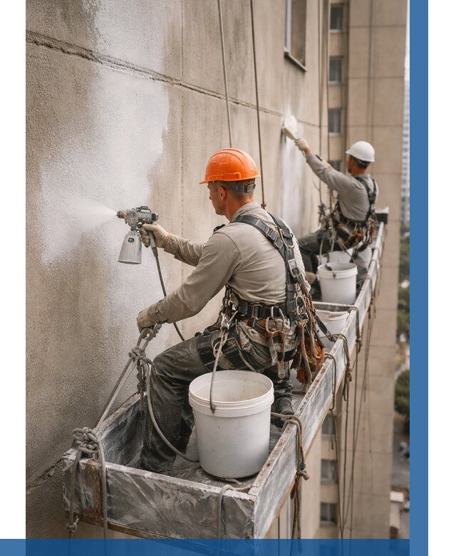 Грунтовка фасада на высоте в Дзержинском от 123 р. | ВЫСОТНИК-Дзж