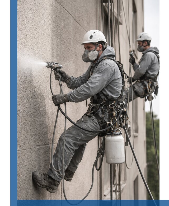 Безвоздушная покраска фасадов зданий в Дзержинском профессионально