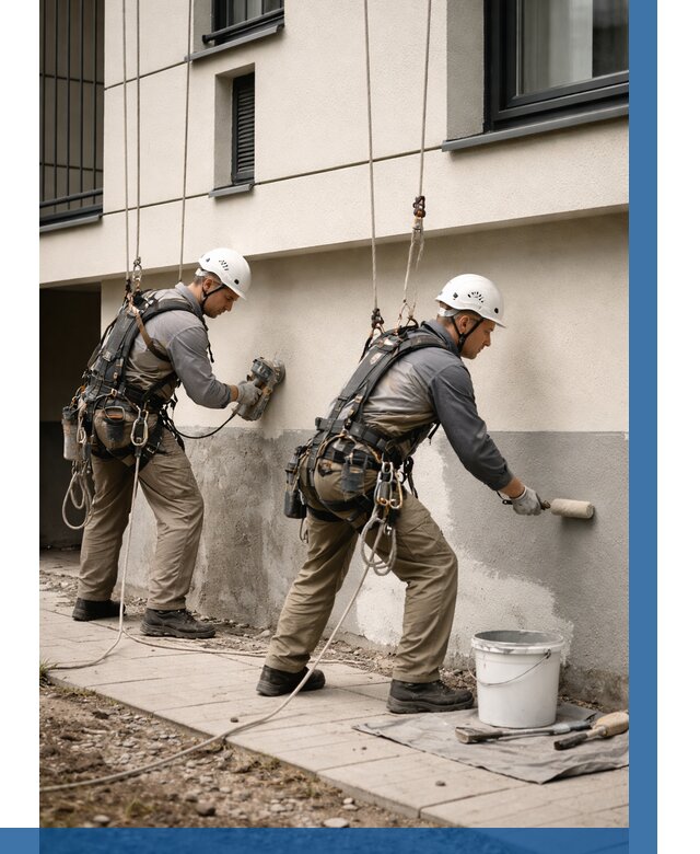 Окраска цоколя здания в Дзержинском от 461 р. под ключ | ВЫСОТНИК-Дзж