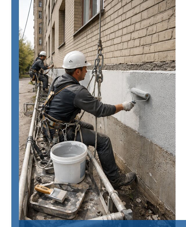 Окраска цоколя здания в Дзержинском профессионально и надежно