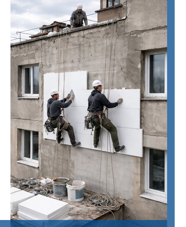 Утепление фасада пенополистиролом в Дзержинском от 1842 р. | ВЫСОТНИК-Дзж