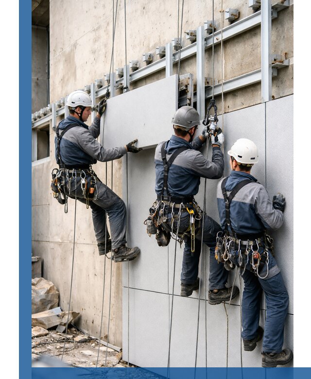 Монтаж вентилируемого фасада в Дзержинском под ключ с гарантией качества