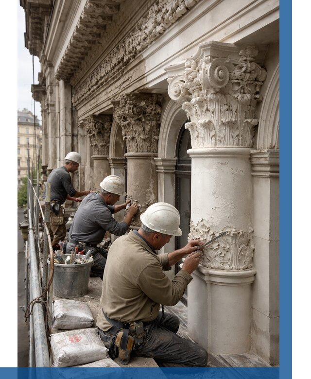 Реставрация фасадной лепнины в Дзержинском от 2559 р. | ВЫСОТНИК-Дзж