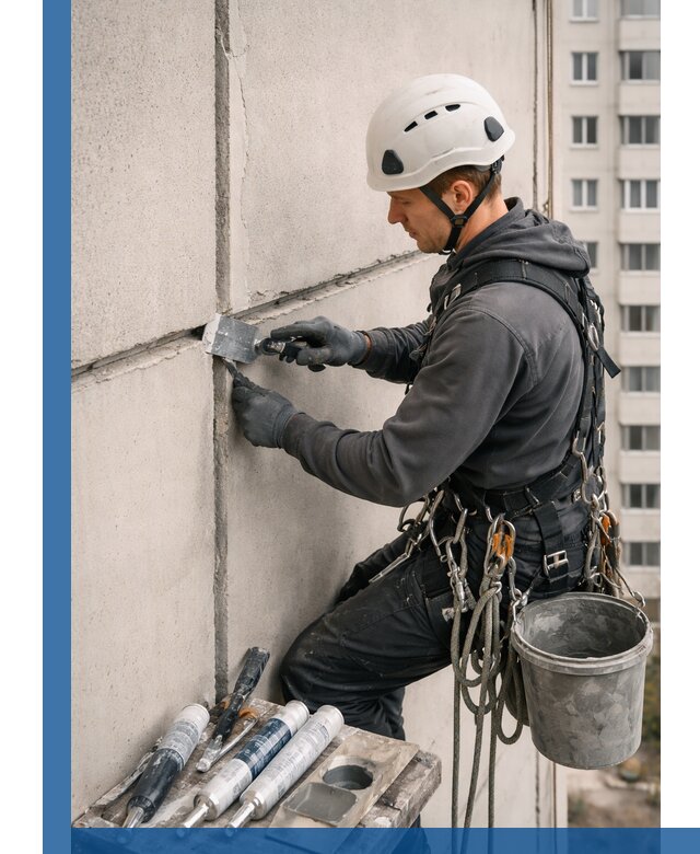 Ремонт межпанельных швов в Дзержинском герметизация и восстановление