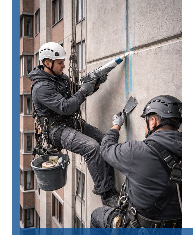Вторичная герметизация швов фасада и кровли в Дзержинском