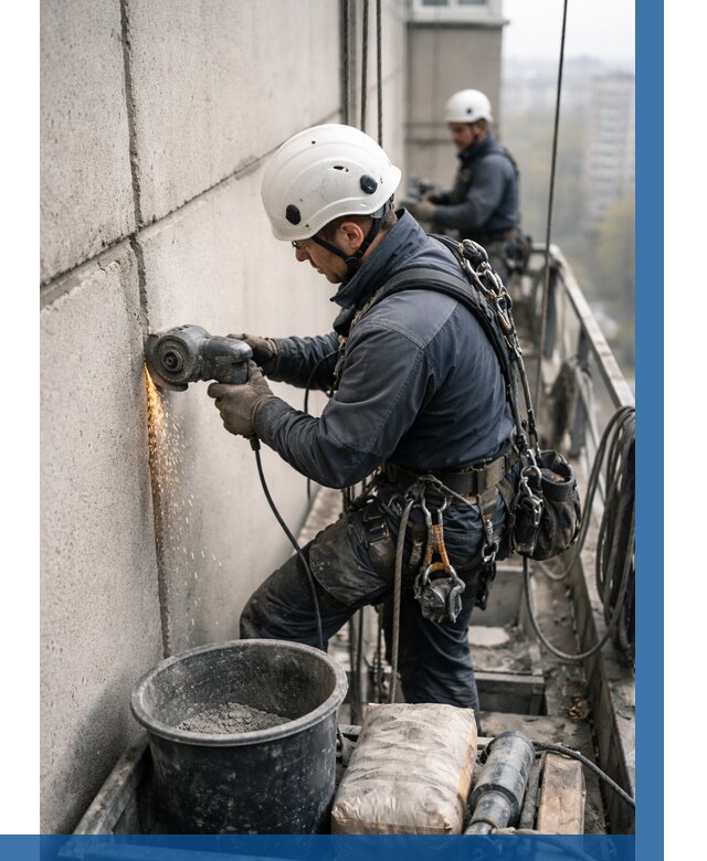Штробление межпанельных швов в Дзержинском от 1228 р. | ВЫСОТНИК-Дзж