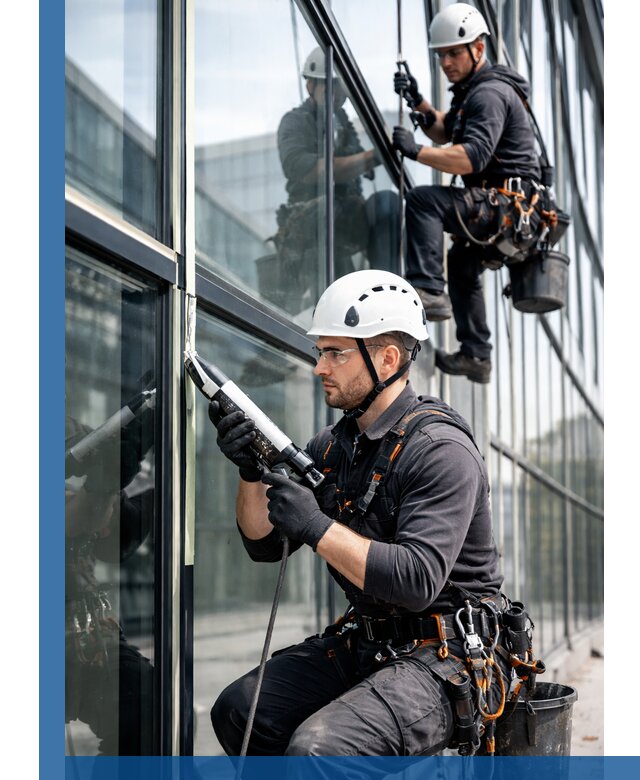 Герметизация витражных швов в Дзержинском для зданий и фасадов