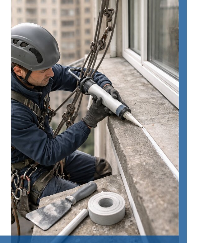 Герметизация балконного козырька в Дзержинском от 4605 р. | ВЫСОТНИК-Дзж