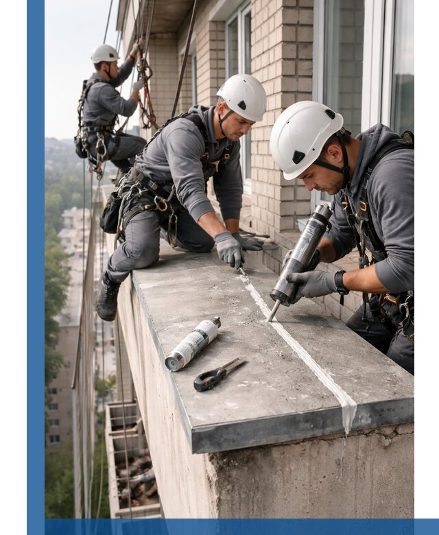 Герметизация балконного козырька в Дзержинском профессионально