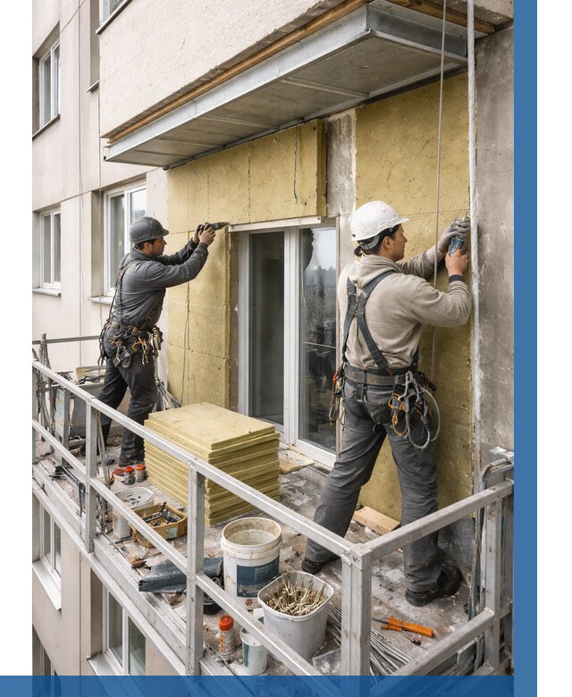 Утепление балкона снаружи в Дзержинском от 1637 р. под ключ ВЫСОТНИК-Дзж