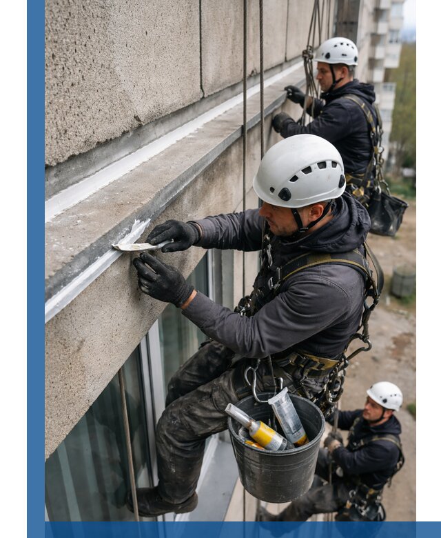 Герметизация примыкания балкона в Дзержинском под ключ с гарантией