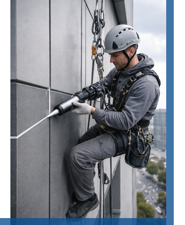 Герметизация стыков фасадных панелей в Дзержинском от 6652 р.| ВЫСОТНИК-Дзж