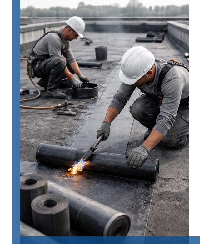 Ремонт рулонной кровли в Дзержинском герметизация и восстановление