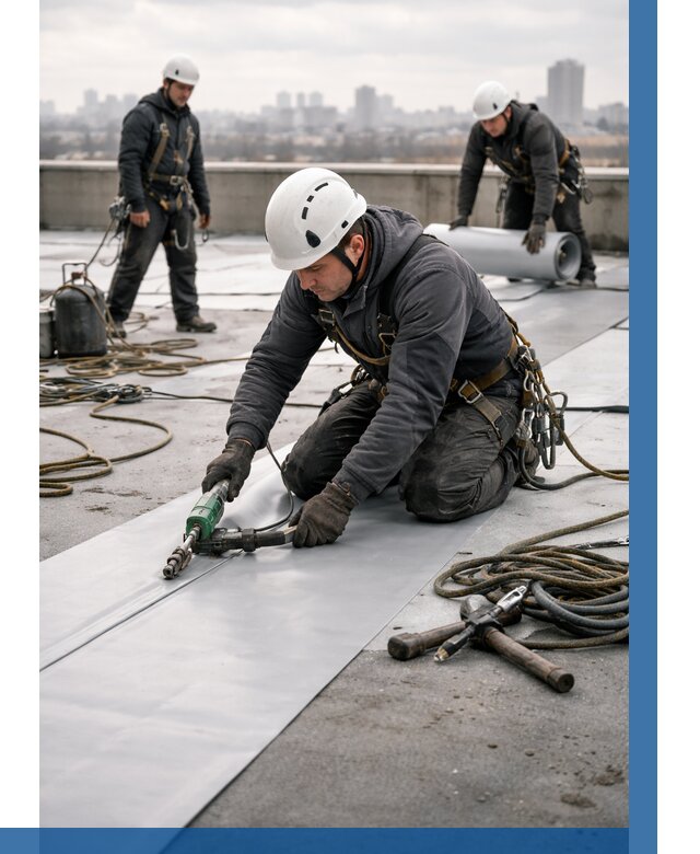 Ремонт мембранной кровли в Дзержинском от 1842 р./м2 | ВЫСОТНИК-Дзж