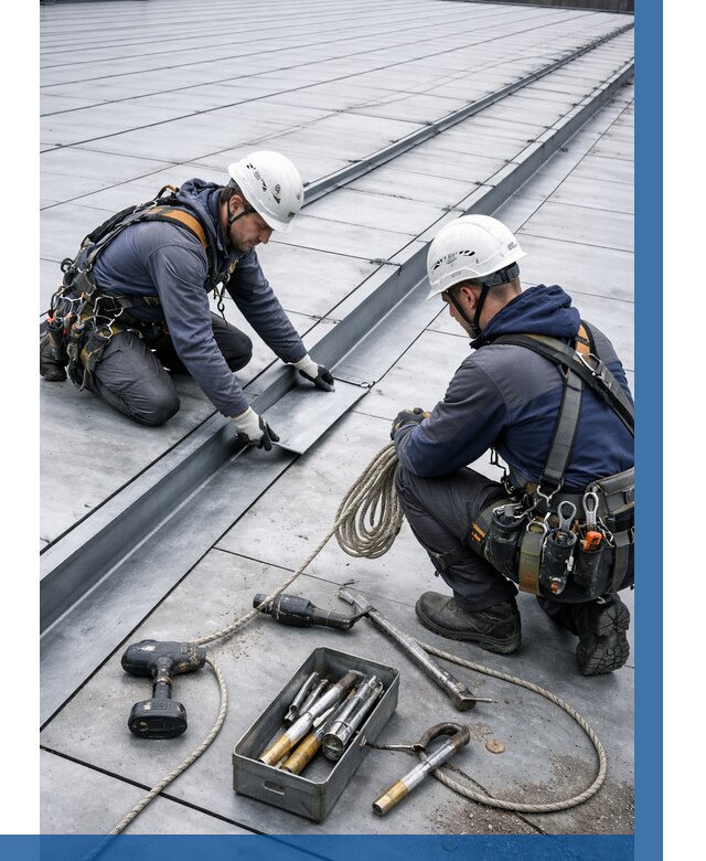 Ремонт фальцевой кровли в Дзержинском от 716 р. | ВЫСОТНИК-Дзж