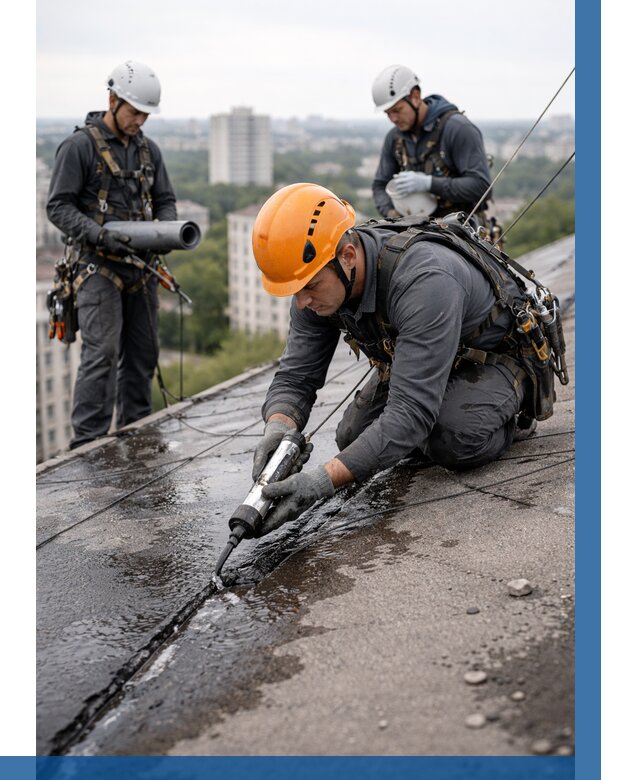 Устранение протечек кровли в Дзержинском от 12281 р. | ВЫСОТНИК-Дзж