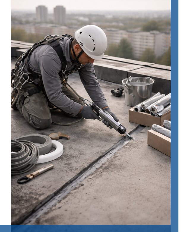 Герметизация швов кровли в Дзержинском от 461 р./м2 | ВЫСОТНИК-Дзж