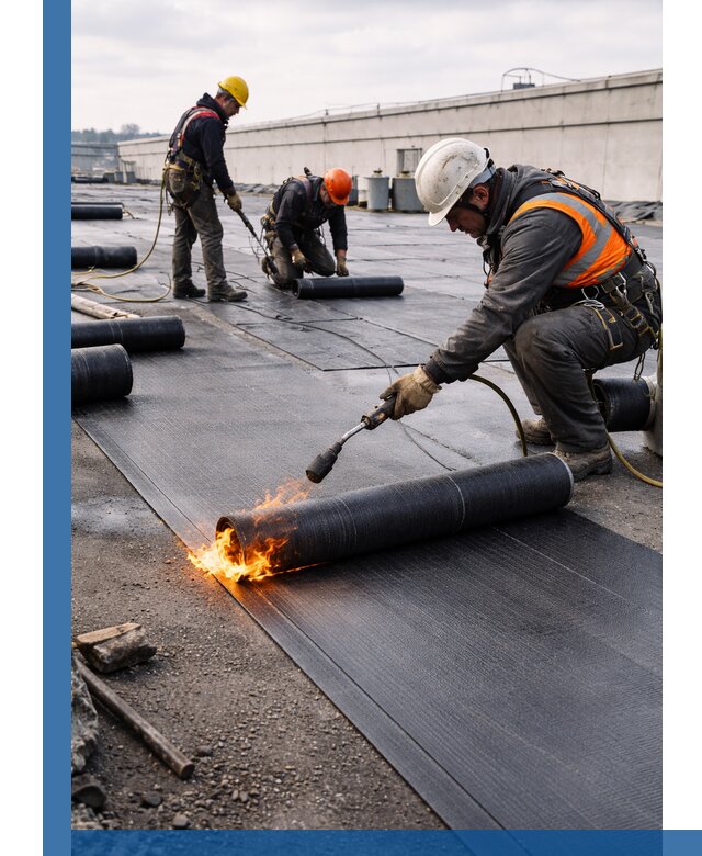 Монтаж наплавляемой кровли в Дзержинском профессионально