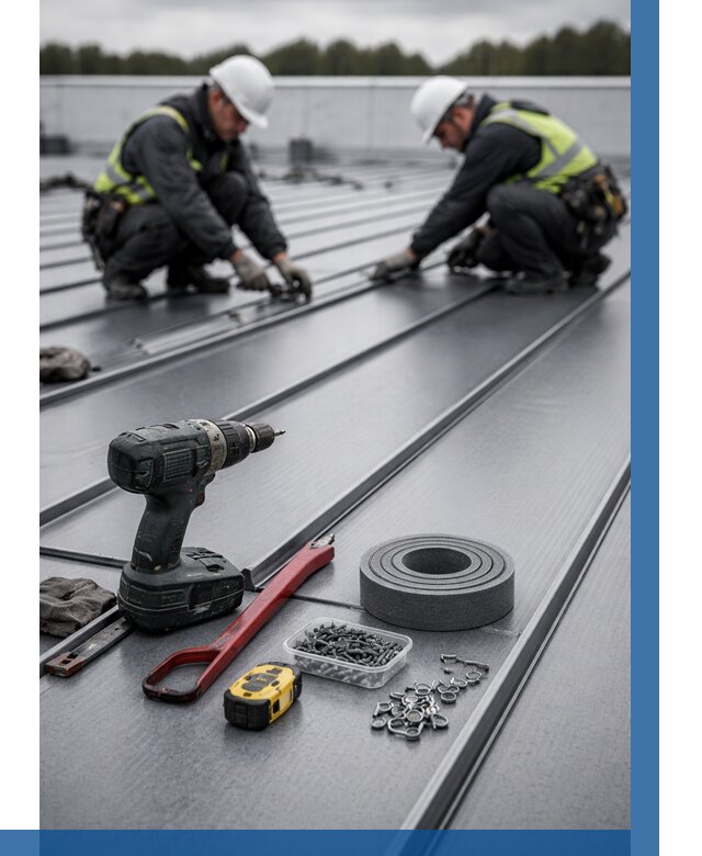 Монтаж фальцевой кровли в Дзержинском от 1842 р. | ВЫСОТНИК-Дзж