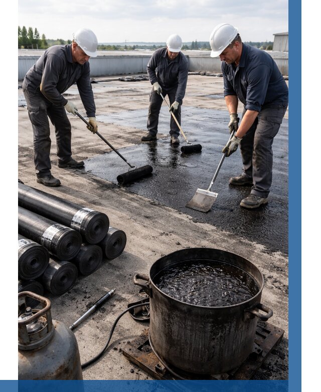 Гидроизоляция кровли мастикой в Дзержинском от 614 р. | ВЫСОТНИК-Дзж