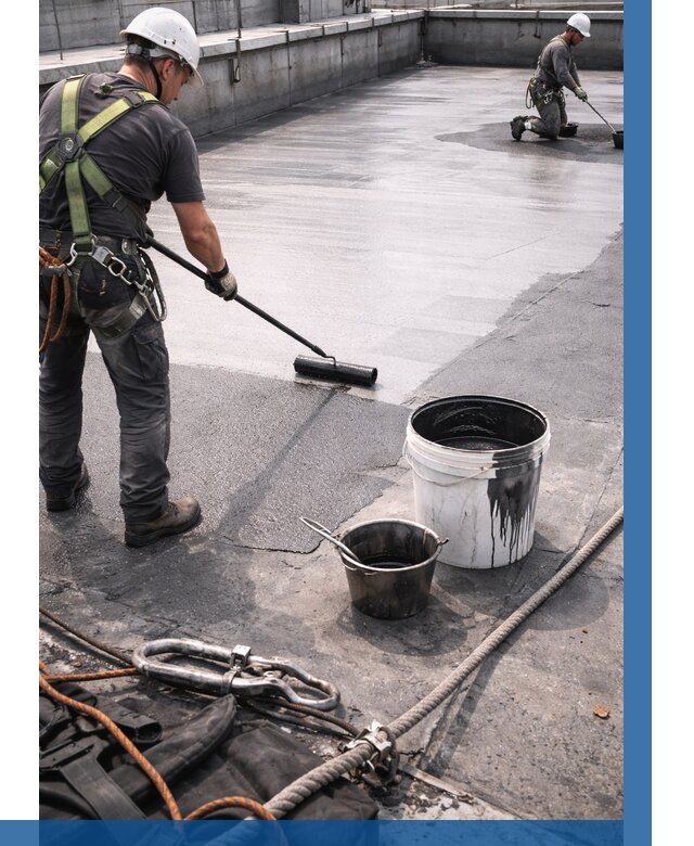 Гидроизоляция кровли жидкой резиной в Дзержинском от 512 р. | ВЫСОТНИК-Дзж