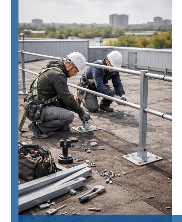 Монтаж кровельного ограждения в Дзержинском под ключ с гарантией