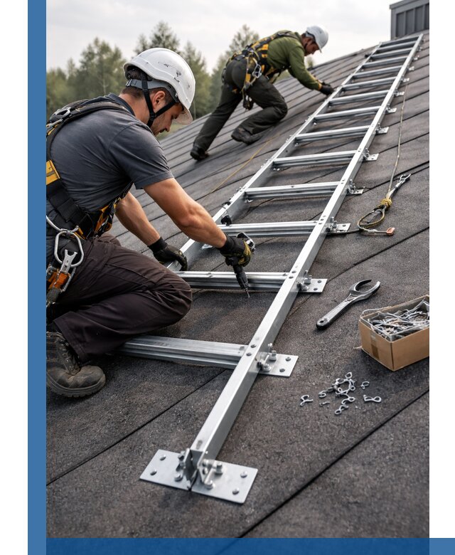Профессиональный монтаж кровельной лестницы в Дзержинском под ключ