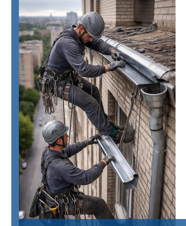 Ремонт водосточных желобов в Дзержинском, быстро и качественно