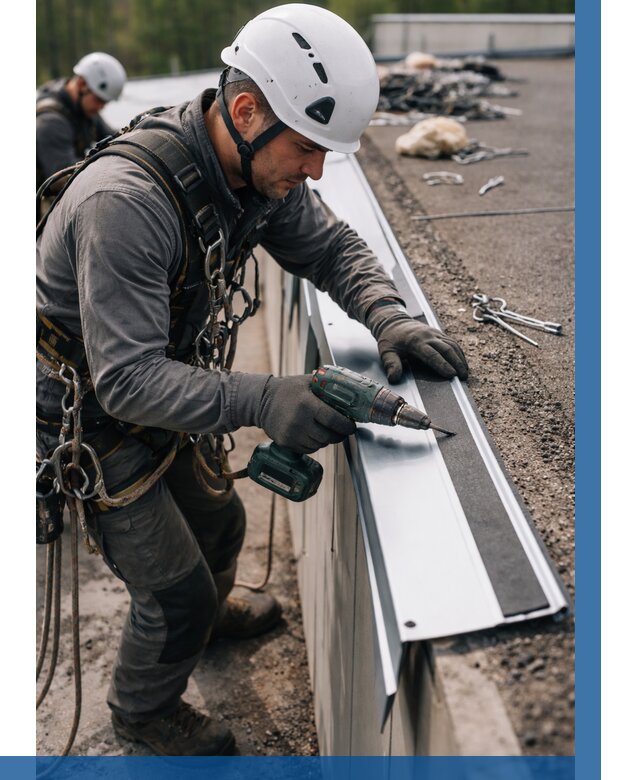 Монтаж капельника на кровле в Дзержинском от 307 р. | ВЫСОТНИК-Дзж