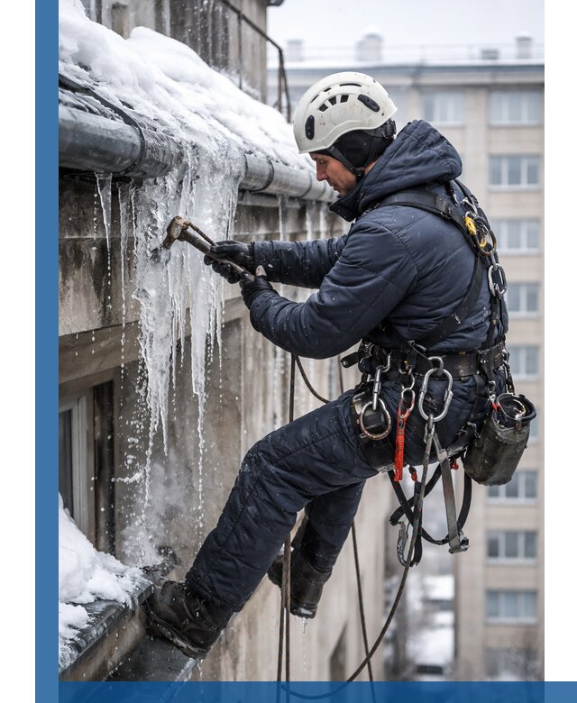 Удаление наледи и чистка водостоков в Дзержинском оперативно и безопасно
