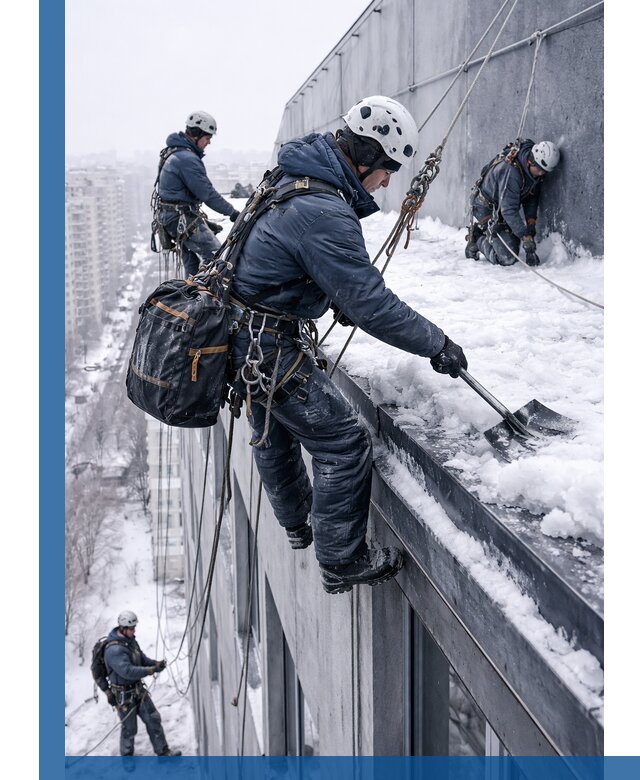 Абонентское обслуживание кровли зимой в Дзержинском регулярный уход