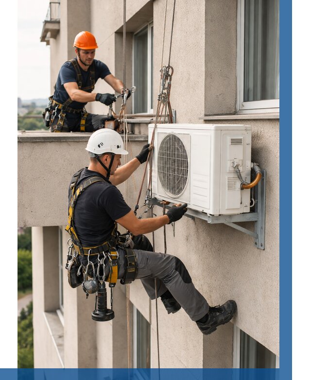 Монтаж внешнего блока кондиционера в Дзержинском от 6652 р. | ВЫСОТНИК-Дзж